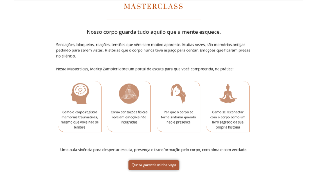 Landing Page para Webinar: Como criei uma página para aumentar inscrições em uma Masterclass 2 Landing Page para Webinar