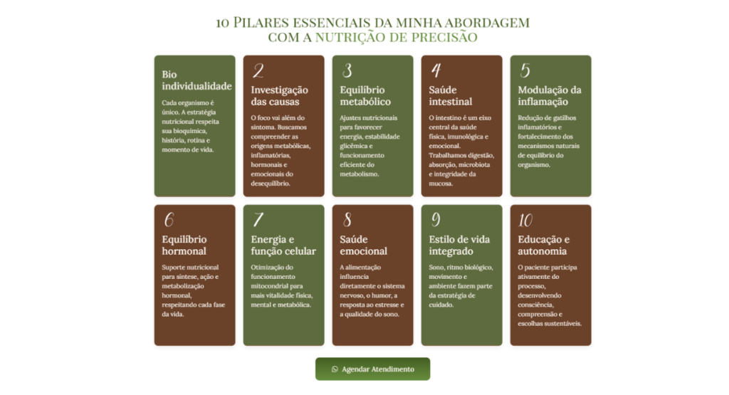 landing page para nutricionista